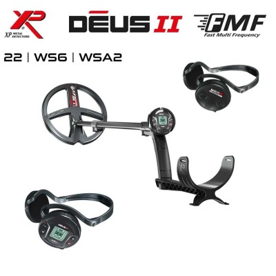 Deus 2 Dedektör - 22,5cm FMF Başlık, WS6 Master + WSA2 Kulaklık-XP