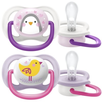 Philips Avent Ultra Air Animals 2li Emzik 0-6 Ay - Kız-Philips Avent
