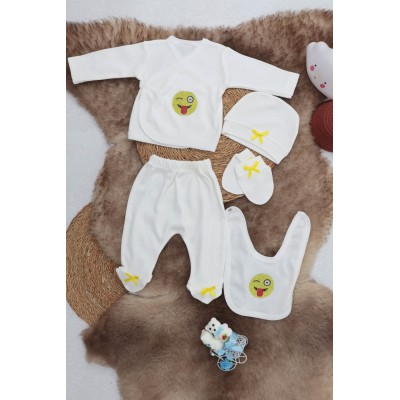 Sema Baby 5 Parça Hastane Çıkışı Zıbın Seti 0-3 Ay-Sema Baby Sema Baby 5 Parça Hastane Çıkışı Zıbın Seti 0-3 Ay-Sema Baby