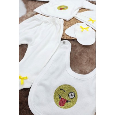 Sema Baby 5 Parça Hastane Çıkışı Zıbın Seti 0-3 Ay-Sema Baby Sema Baby 5 Parça Hastane Çıkışı Zıbın Seti 0-3 Ay-Sema Baby