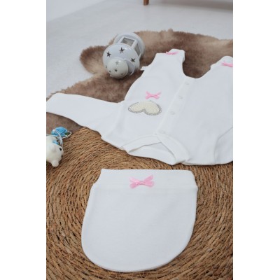 Sema Baby Pamuklu Bebek Tulum Seti 3-6 Ay - Love-Sema Baby Sema Baby Pamuklu Bebek Tulum Seti 3-6 Ay - Love-Sema Baby