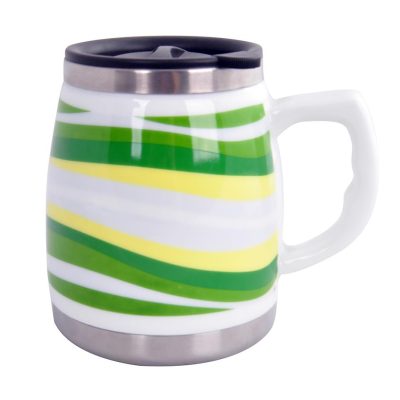 Andoutdoor AND325A İçi Çelik Dışı Desenli Seramik Kupa Mug