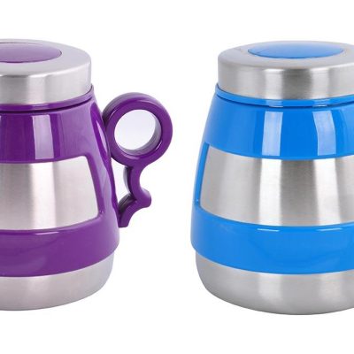 Andoutdoor AND431 İçi Dışı Çelik Plastik Desenli Kupa Mug-STD