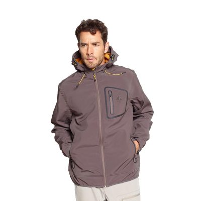 Berg Yukon Erkek Softshell Ceket-KAHVERENGİ