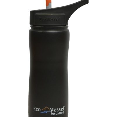 Eco Vessel Summit Insulated Steel Straw Bottle Termos 0.50 Litre-SİYAH