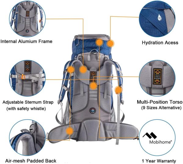 Mobihome Hiking Sırt Çantası 60 Litre - Görsel 3